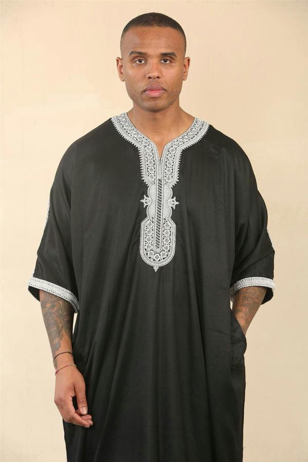 Infinity Leather Men's Moroccan Thobe Jubba Robe Eid Djellaba Gandoura