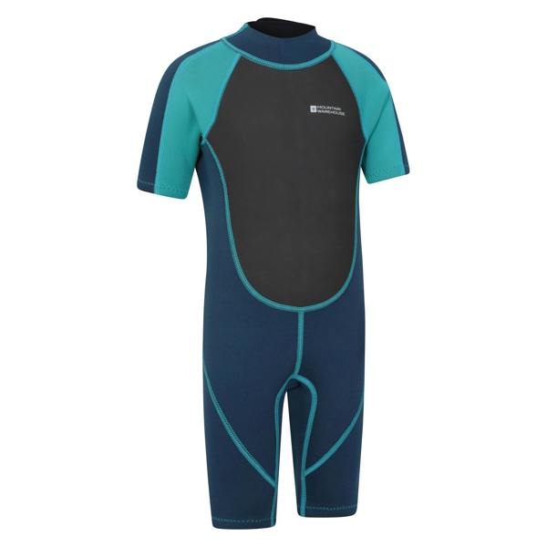 Mountain Warehouse Childrens/Kids Contrast Panel Wetsuit - Teal - 
