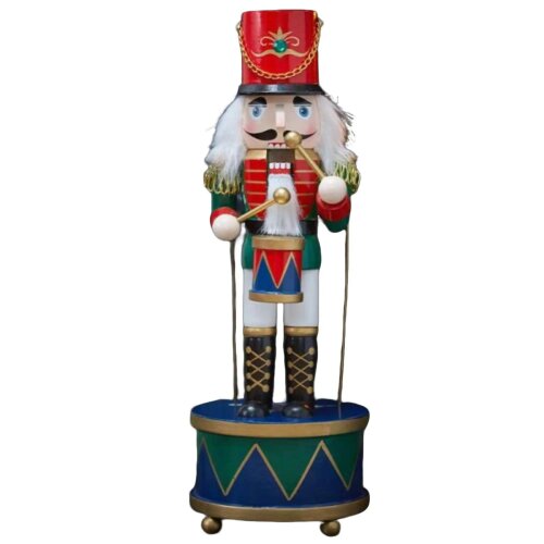 Samuel Alexander 30cm Musical Christmas Drummer Wooden Nutcracker Decoration