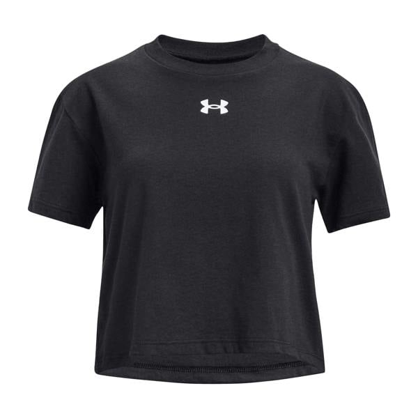 Under Armour Kids Sportstyle Crop Logo Short-Sleeved T-Shirt - Black