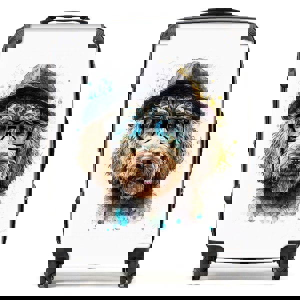 Warren Reed Labradoodle Dog Face Splashart Suitcase
