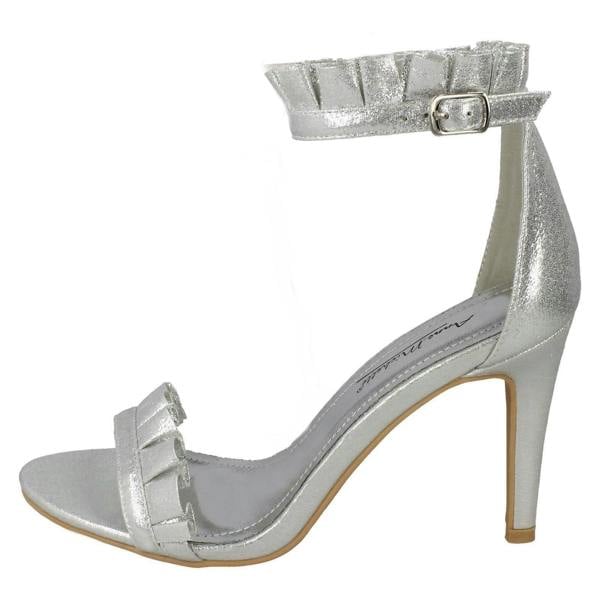 Anne Michelle Ladies Anne Michelle Ruffle Ankle Strap Sandals