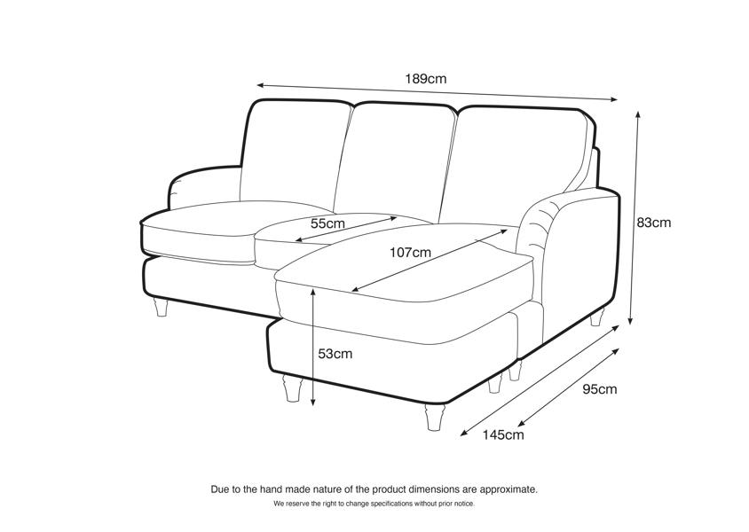 The Great Sofa Company The Swift Left Hand Chaise Sofa