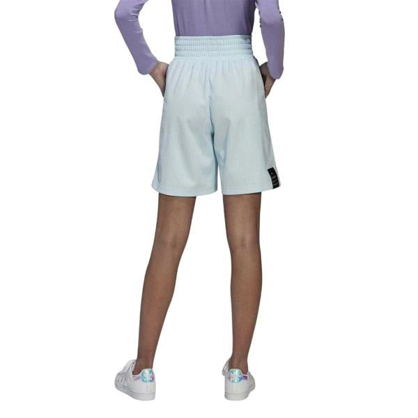 Adidas Womens/Ladies Originals Cotton Blend Graphic Print Relaxed Fit Sweat Shorts - Blue - 