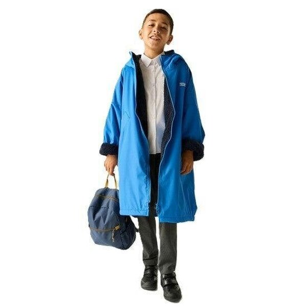 Regatta Kids Junior Fleece Lined Zip Changing Robe Blue