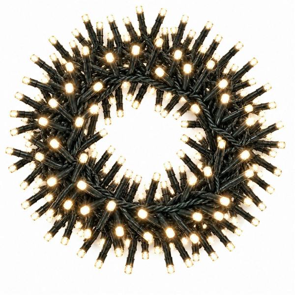 Cluster Christmas Lights with 8 Effects, Green Cable, Low Voltage, Indoor and Outdoor Use - 480 to 960 LEDs image 1