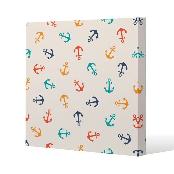 Benjamin Tate Design Multi Coloured Anchors (Canvas Print)