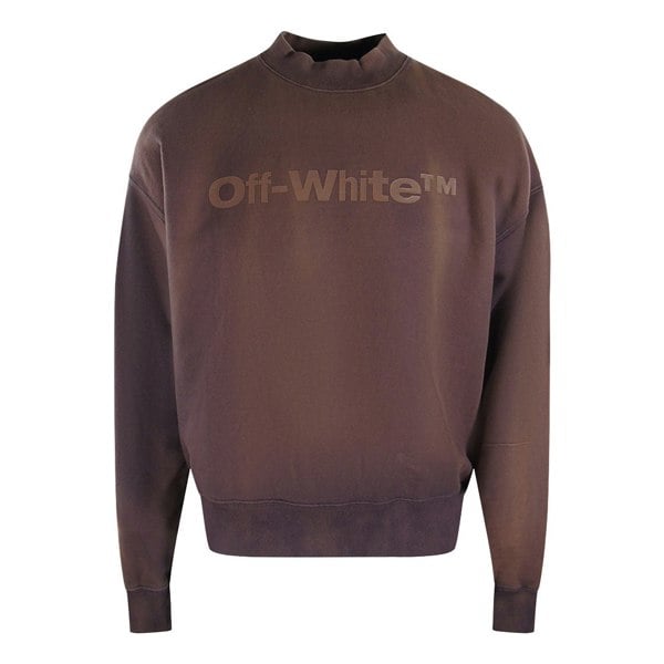 Off-White Laundry Logo Skate Fit Aubergine Purple Sweatshirt S