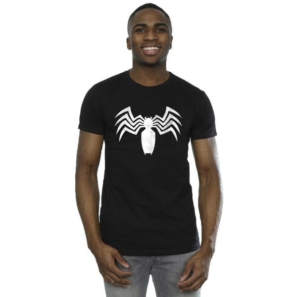 Marvel Mens Venom Spider Logo Emblem T-Shirt - Black