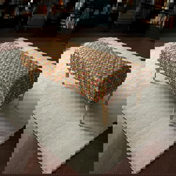 High-end stitched lid ottoman bench for bedroom storage and seating