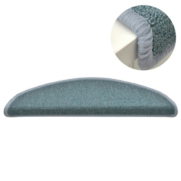 Berkfield Carpet Stair Treads 15 pcs Blue 56x17x3 cm