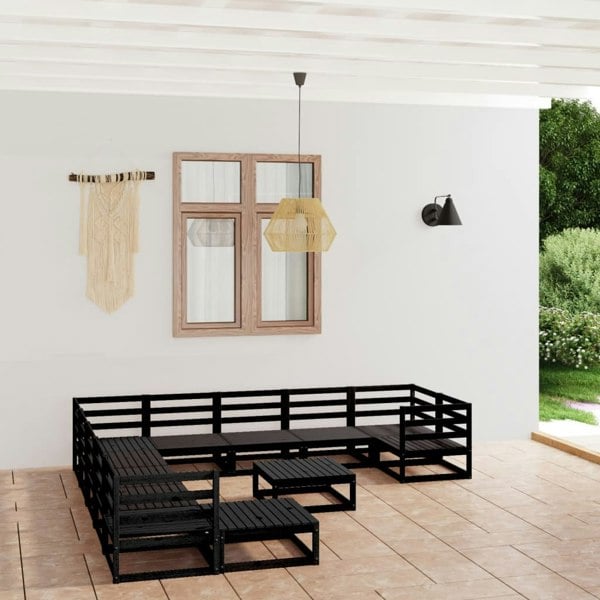 Berkfield 12 Piece Garden Lounge Set Solid Pinewood