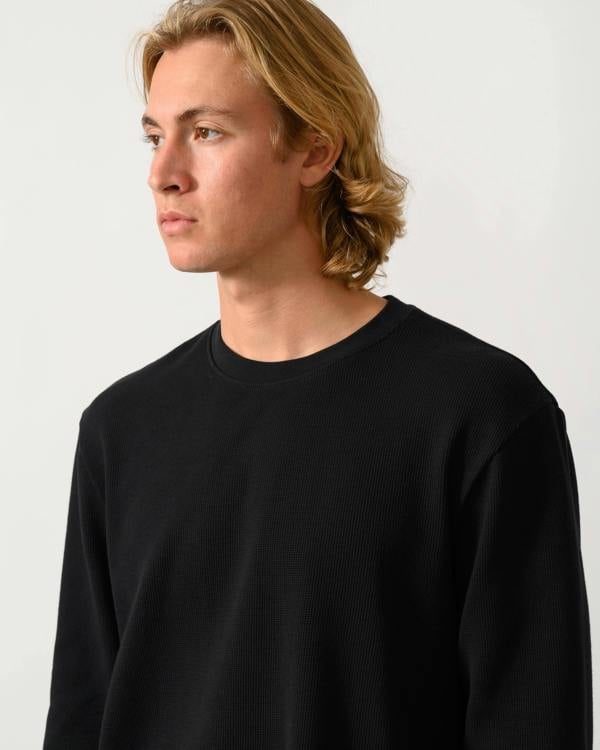 BOSS Orange We Tempest Mens Crew Neck Sweatshirt - Black 001