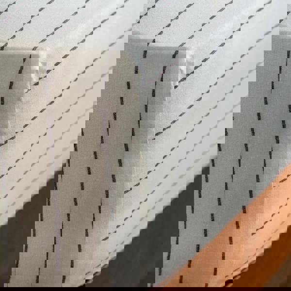 Soak&Sleep White/Blackberry Pinstripe Linen Cotton Blend 30cm Standard Fitted Sheets