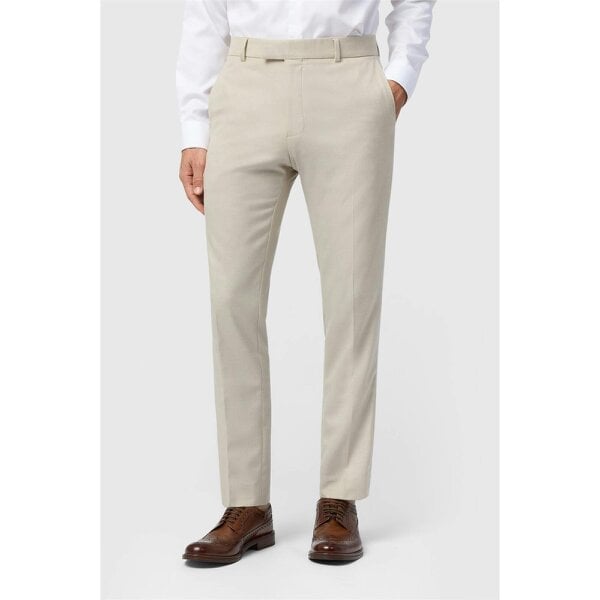 Antique Rogue Slim Fit Blake Ecru Trousers
