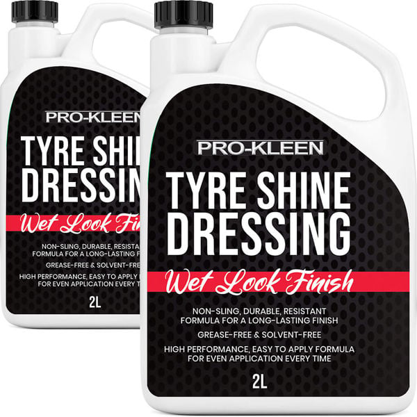 ProKleen Pro-Kleen Tyre Shine Dressing - Wet Look Non-Sling & Solvent Free Formula - Tyre Protector Easy to Use Formula (4 Litres)