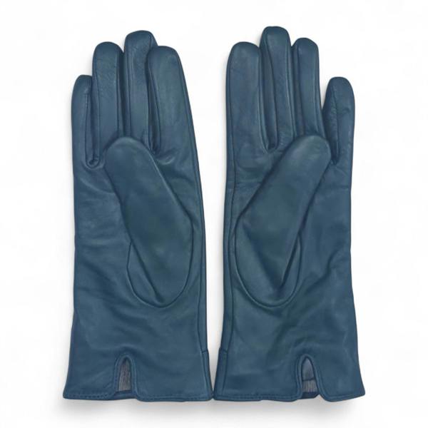 Infinity Leather Womens Italian Leather Winter Button Design Soft Wool Lining Gloves - L-GLV-501