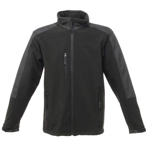 Regatta Mens Hydroforce 3-Layer Softshell Jacket (Wind Resistant, Water Repellent & Breathable) - Black/Black - 