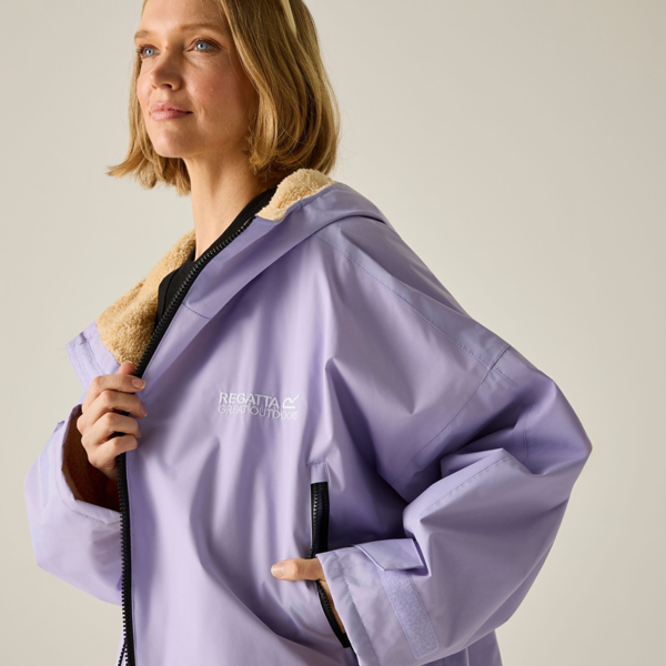 Regatta Unisex Adult Waterproof Fleece Lined Changing Robe - Pansy