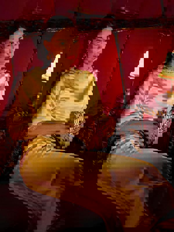 GWD Rowana Yellow Satin Lace Detail Maxi Dress