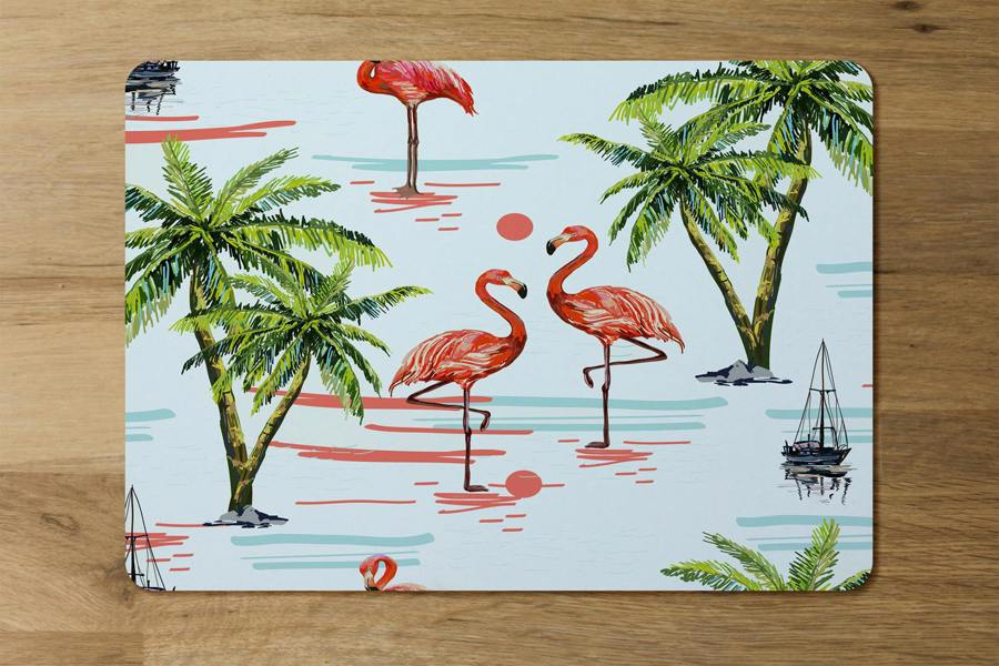 Benjamin Tate Design Placemat And Coaster Set 4 Piece Durable Tableware For Dining