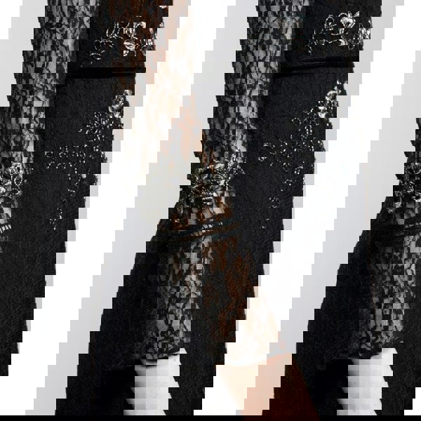 French Connection Bella Sparkle Embelished Lace Womens Dress