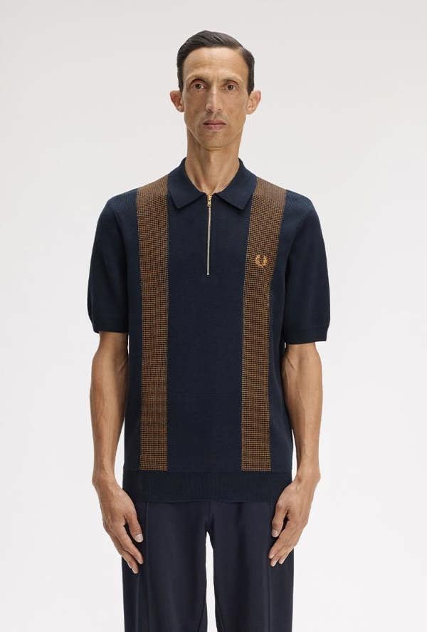 Fred Perry Panel Detail Knitted Shirt