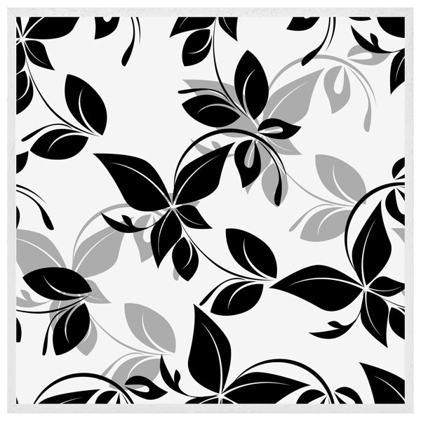 Benjamin Tate Design Black & white floral (Picture Frame)