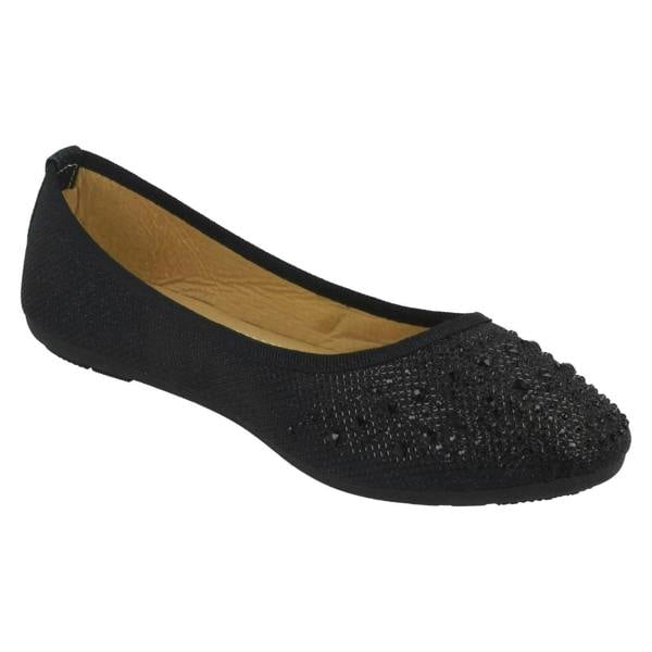 Spot On Ladies Spot On Flat Ballerinas
