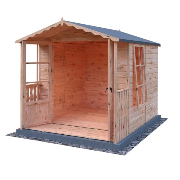 Shire Badminton 7x10 12mm interlock Clad wooden Summerhouse - Best Shed