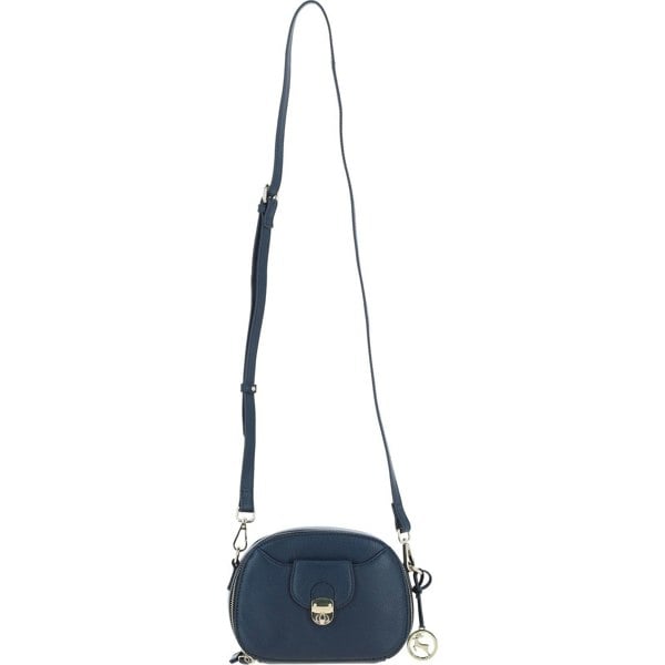 Real Leather Compact Crossbody Bag with Adjustable Strap: y-53