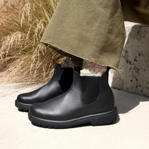 Rossi Boots Rossi 301 Endura Black Leather Chelsea Boots