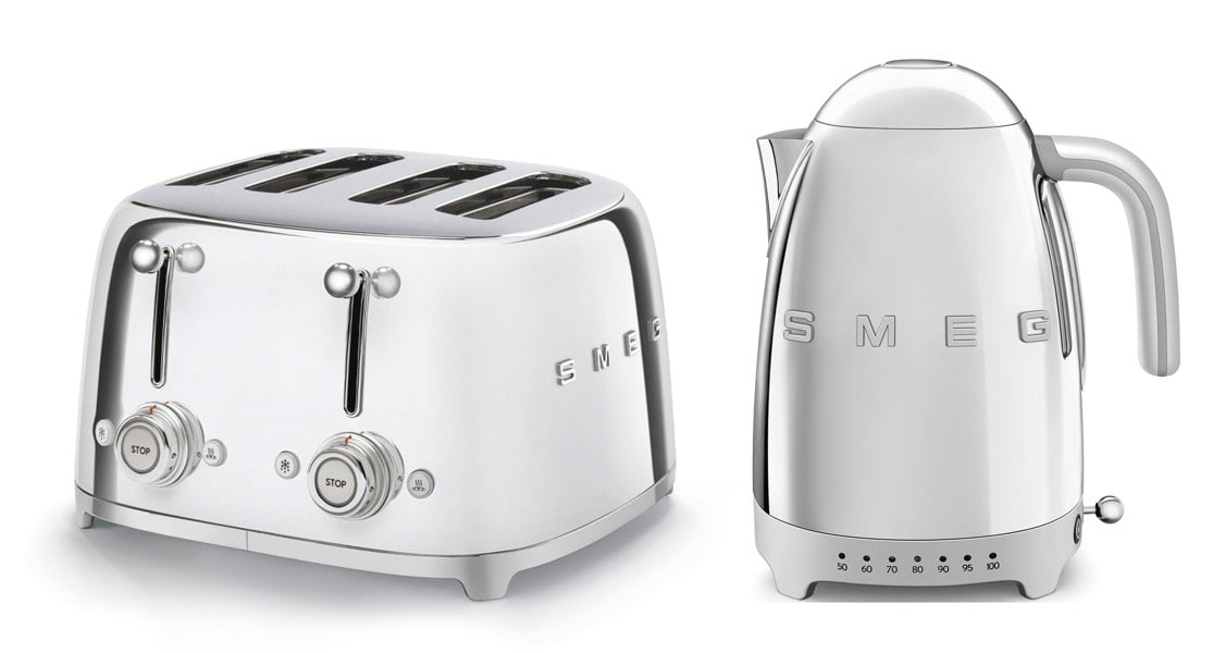 Smeg TSF03 4-Slice Toaster & KLF04 1.7L Variable Temperature Controlled Kettle Bundle