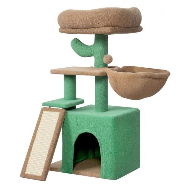 Skylos Cat Tree Activity Center Scratching Post with Condo Perch Bed Hammock