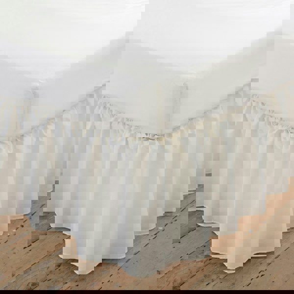 Martex Charlotte Thomas Poetry Plain Dye Polycotton Single Platform Valance Sheet Frilled - Aubergine - 90 x 190cm