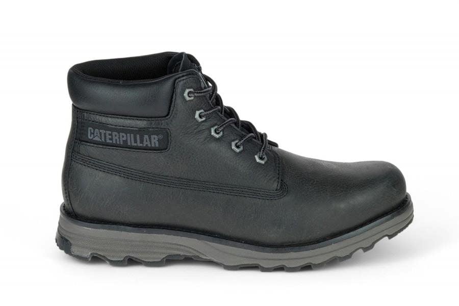 Caterpillar CAT (Caterpillar) Men's Founder Black Leather Everyday Ankle Boots