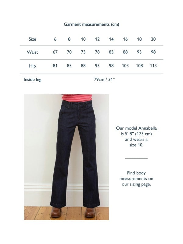 Kite Organic Folke Flare Stretch Denim Jeans