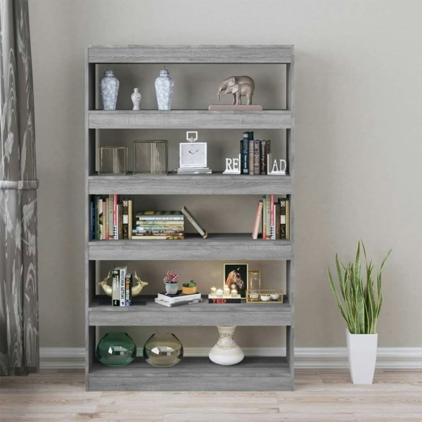 Berkfield Book Cabinet/Room Divider Grey Sonoma 100x30x166 cm
