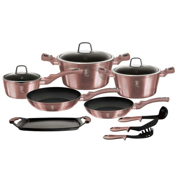 Berlinger Haus 14-Piece Cookware Set Berlinger Haus BH-6044 I-Rose Collection