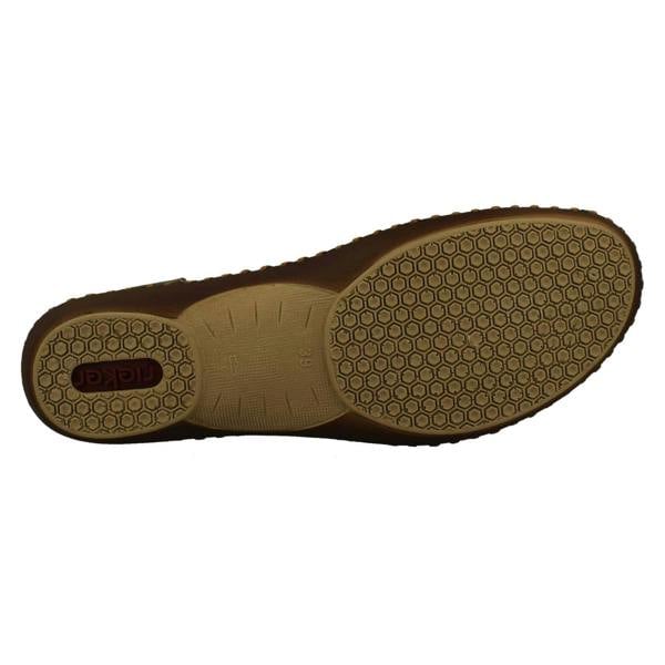 Rieker Ladies Rieker T-Bar Cut Out Detailed Antistress Shoes M1655