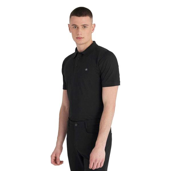 Calvin Klein Mens Golf Polo Shirt - Black - 