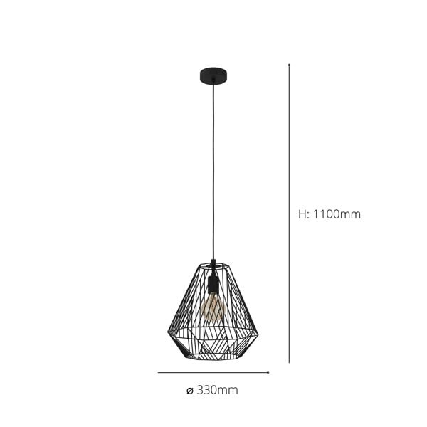 EGLO Stype Vintage Industrial Pendant Light WBS