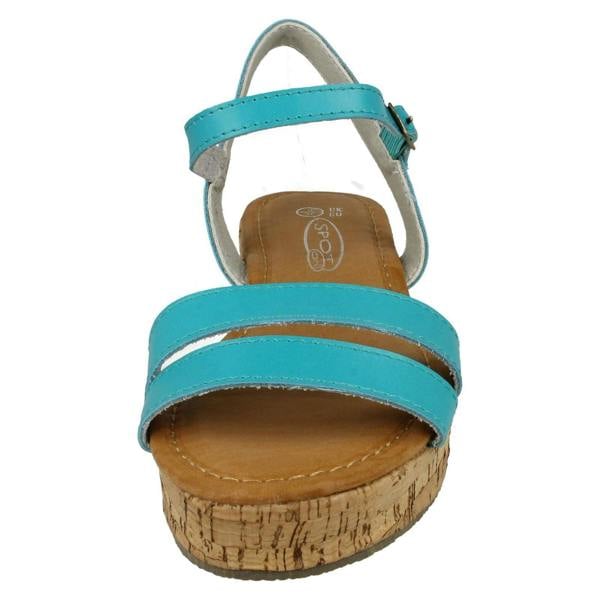 Spot On Ladies Spot On Cork Flatform Sandal
