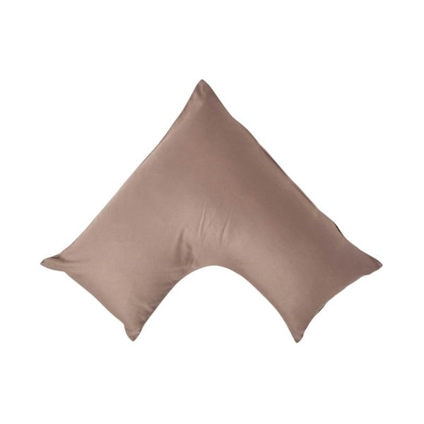 HOMESCAPES Organic 400 TC Egyptian Cotton Sateen V Shaped Pillowcase