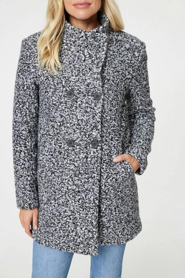 Black And White | Double Breasted Teddy Coat