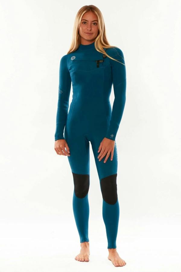 SISSTR 7 Seas 5/4 Chest Zip Wetsuit - laguna
