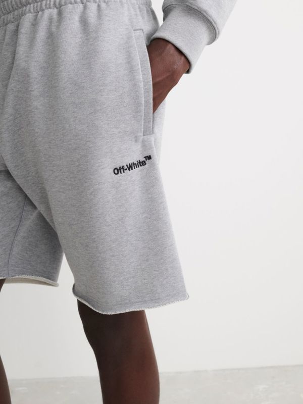 Off-White Helvetica Logo Jogger Shorts - Grey