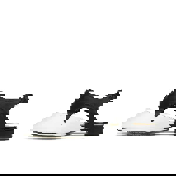 Embassy London Lim - Black & Cream - Women's cutout leather lace up slingback