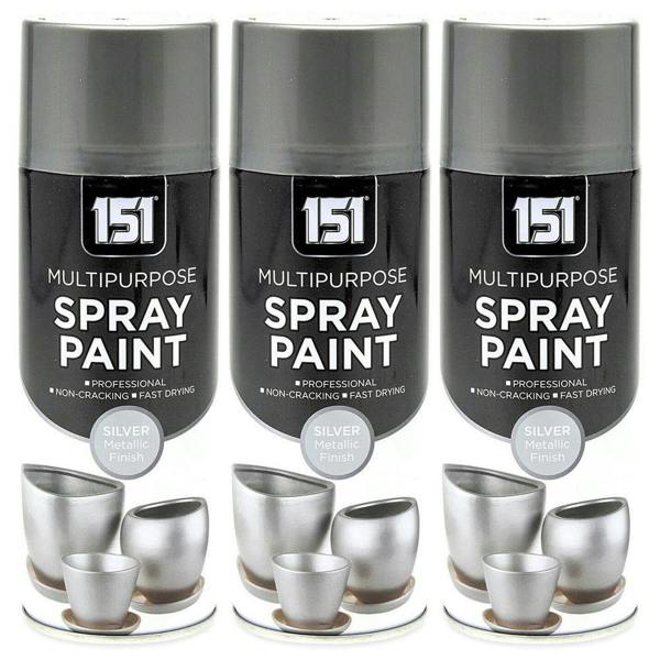 151 3X 151 Metallic Silver Spray Paint 400ml