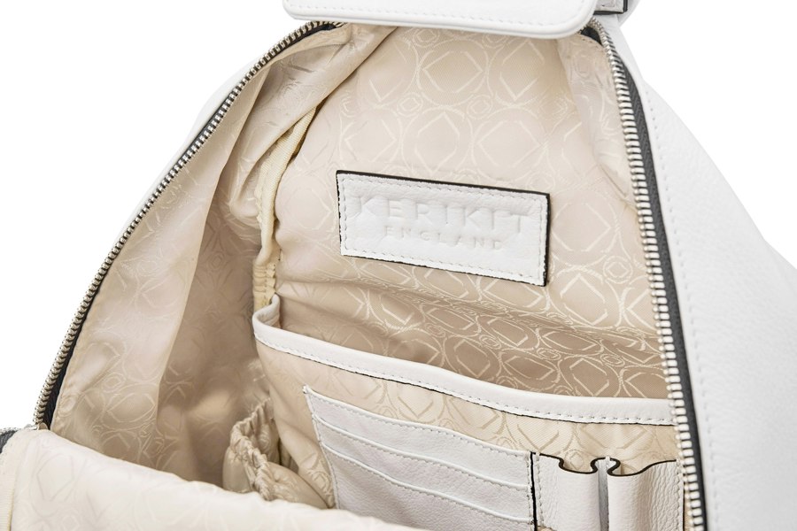 Aryella White Leather Rucksack